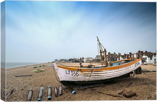 Fishing Boat at Aldeburgh Canvas Print by Stephen Mole
