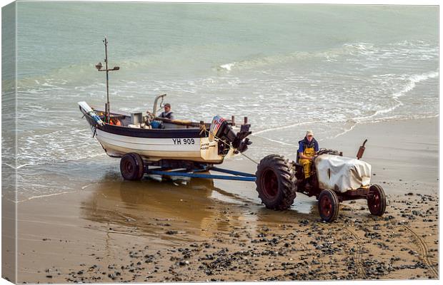 Fishing boat at Overstrand Canvas Print by Stephen Mole