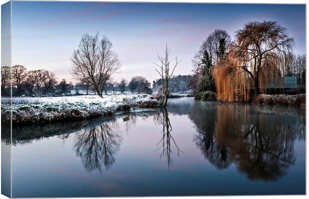 Frost at Coltishall Canvas Print by Stephen Mole