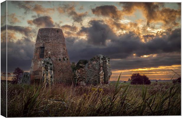  St Benet's Abbey at Dawn  Canvas Print by Stephen Mole