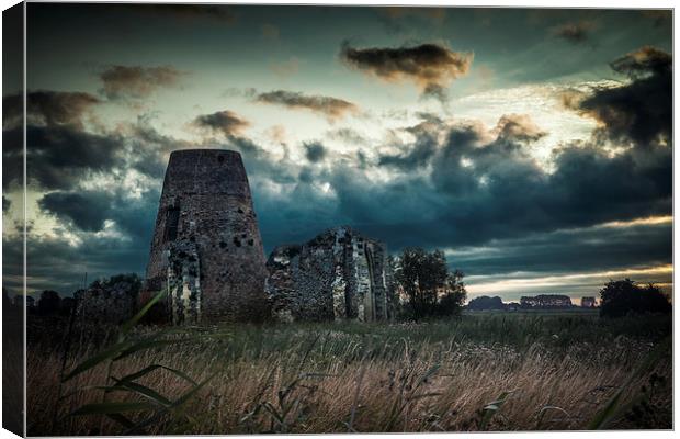  Stormy morning at St Benets Abbey Canvas Print by Stephen Mole