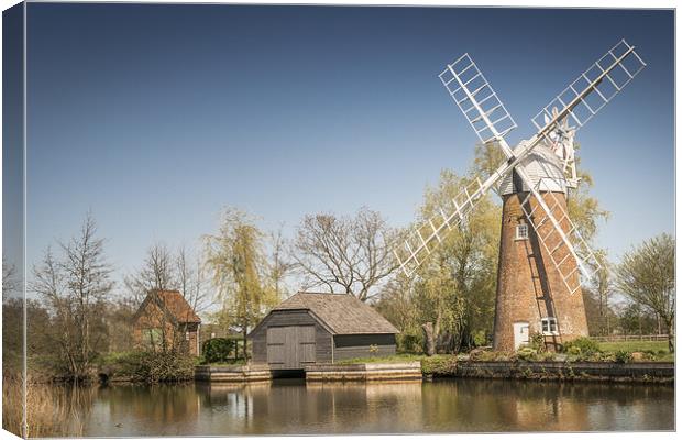  Hunsett Mill on the River Ant, Norfolk Broads Canvas Print by Stephen Mole