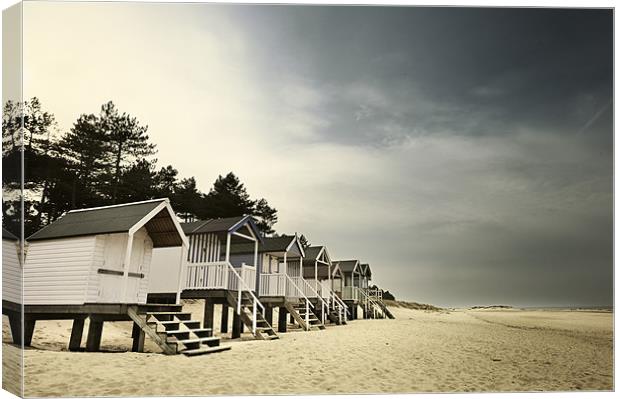 Beach Huts at Wells Canvas Print by Stephen Mole
