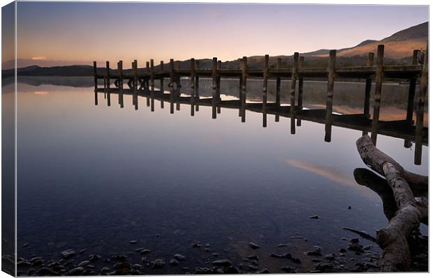 Early morning on Coniston Canvas Print by Stephen Mole