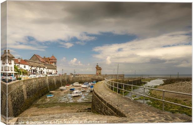 Lynmouth Harbour Canvas Print by Stephen Mole