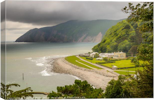 Lynton and Lynmouth Canvas Print by Stephen Mole