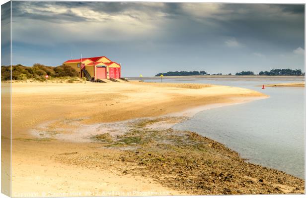Wells Lifeboat Shed Canvas Print by Stephen Mole