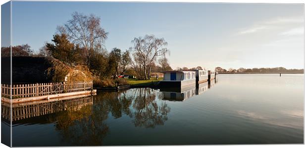 Boat Houses Canvas Print by Stephen Mole