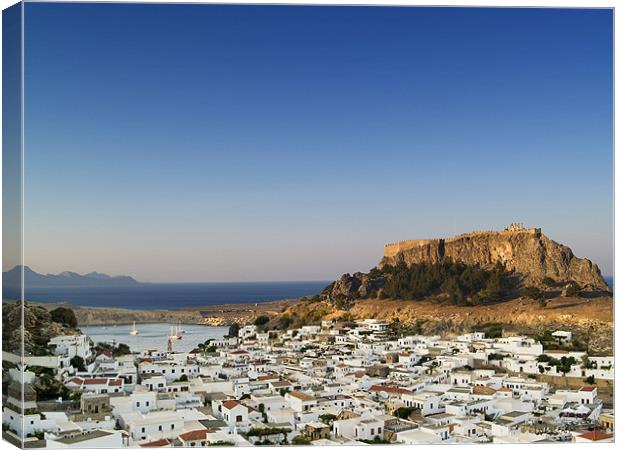 Lindos Castle Canvas Print by Stephen Mole