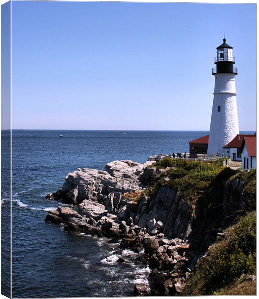 Portland Headlight Canvas Print by Jean Scott