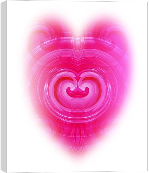 Pink Heart Canvas Print by Pete Holloway