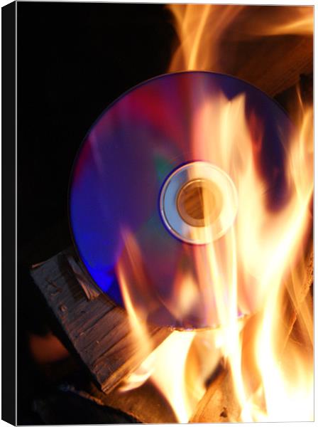 Burning a Disc ! Canvas Print by Pete Holloway
