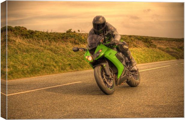 Twisting the Throttle Canvas Print by allen martin