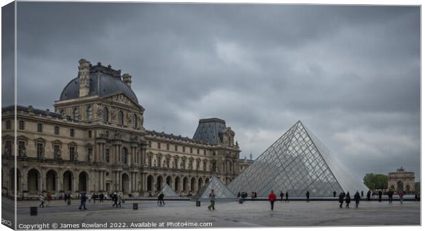 The Louvre, Paris Canvas Print by James Rowland