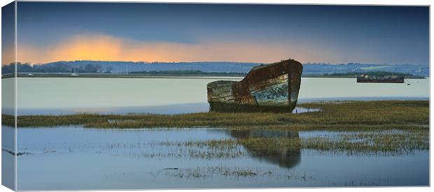 Evening Wreck Canvas Print by James Rowland