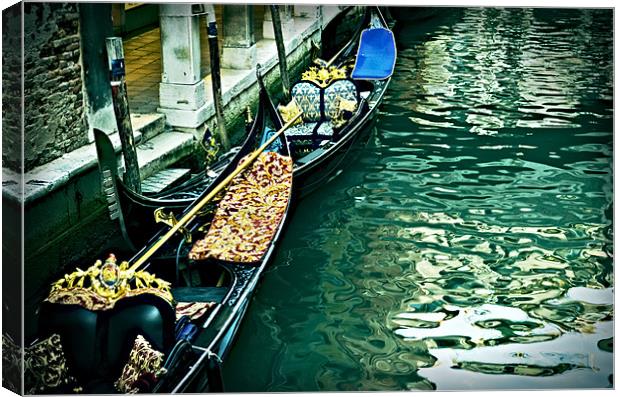 Venice Waterway Canvas Print by James Rowland