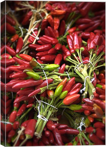 Red Chillies Canvas Print by James Rowland