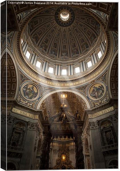 Sunlight in St Peters Canvas Print by James Rowland