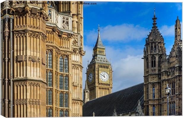  Palace of Westminster Canvas Print by James Rowland