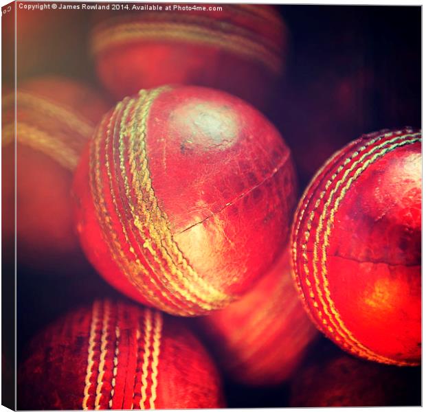  Cricket Balls Canvas Print by James Rowland