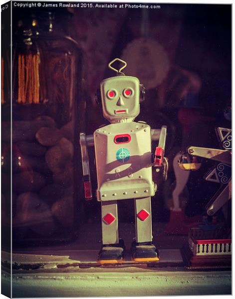Wonky Robot Canvas Print by James Rowland