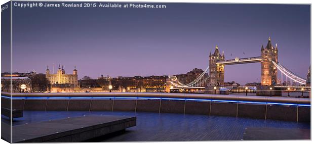 Tower of London & Tower Bridge Canvas Print by James Rowland