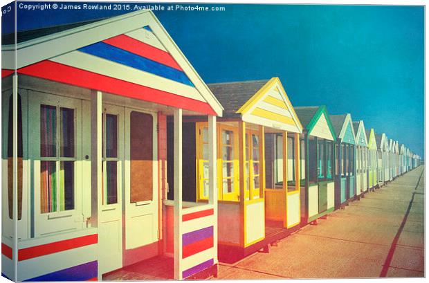  Beach Huts Canvas Print by James Rowland