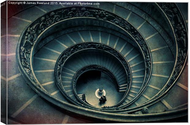  Vatican stairs Canvas Print by James Rowland