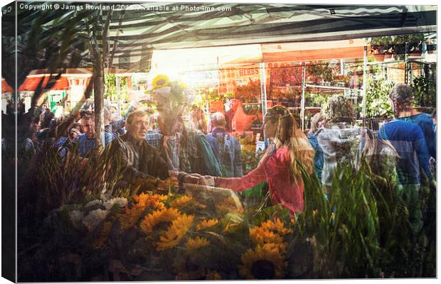  Columbia Road Flower Market Canvas Print by James Rowland