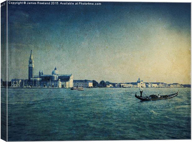 Lone Gondola Canvas Print by James Rowland