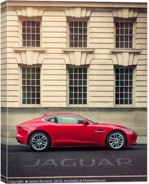 Jaguar F-Type Coupe 2015 Canvas Print by James Rowland