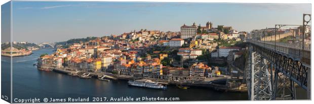 Porto Panorama Canvas Print by James Rowland