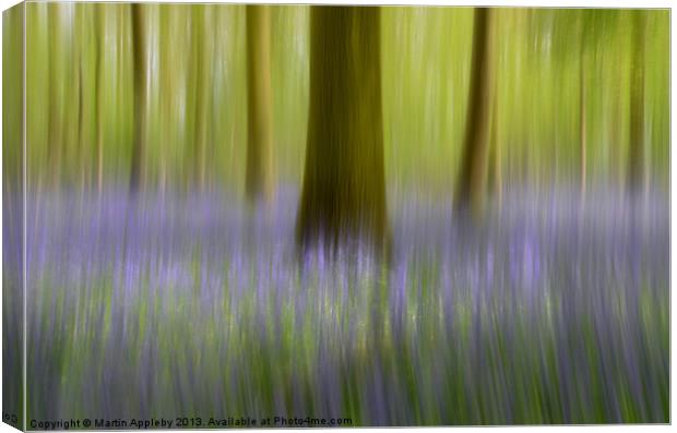 Bluebell Abstract Canvas Print by Martin Appleby