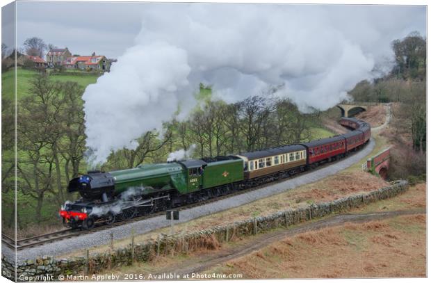 60103. The Flying Scotsman atDarholme. Canvas Print by Martin Appleby