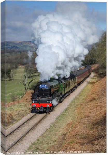 60103. The Flying Scotsman at Green End. Canvas Print by Martin Appleby
