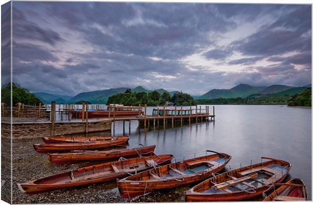 Landing Stages At Derwent Water, Lake District. Canvas Print by Martin Appleby