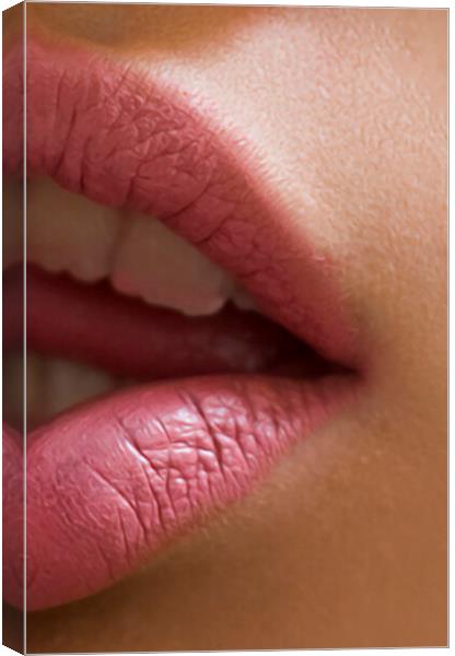 Sexy Lips Canvas Print by Amy Rogers