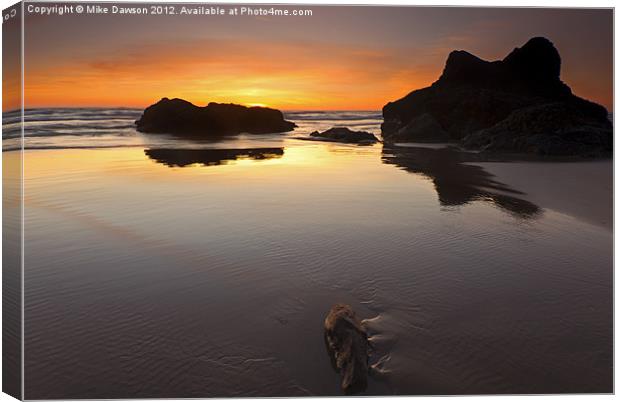 Left by the Tides Canvas Print by Mike Dawson