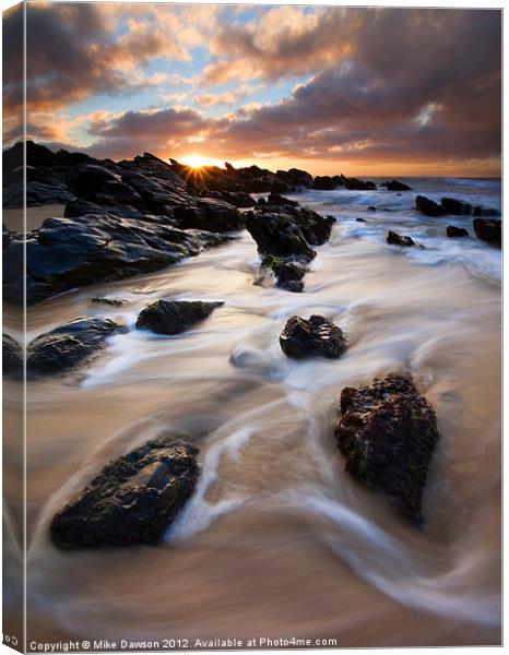 Surrounded by the Tides Canvas Print by Mike Dawson