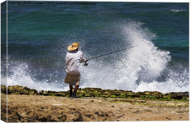 Man versus the Sea Canvas Print by Mike Dawson