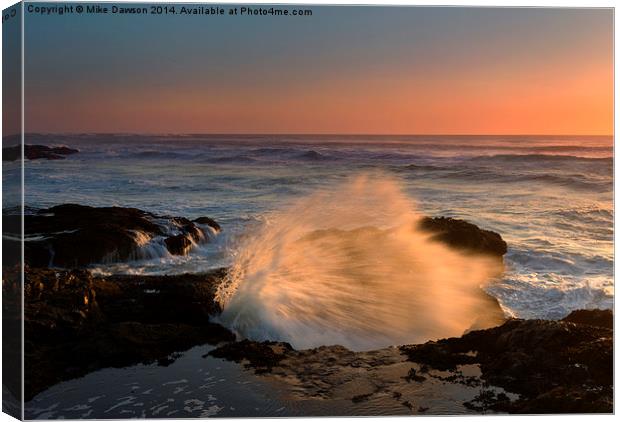 Sunset Tide Explosion Canvas Print by Mike Dawson