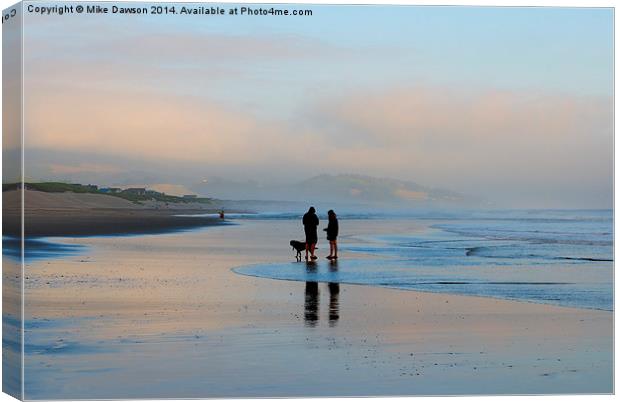 Walking the Dog Canvas Print by Mike Dawson