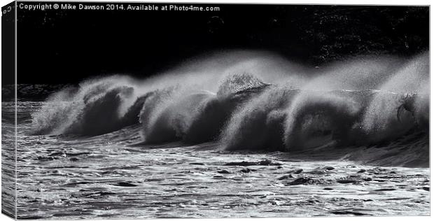 North Shore Spindrift Canvas Print by Mike Dawson