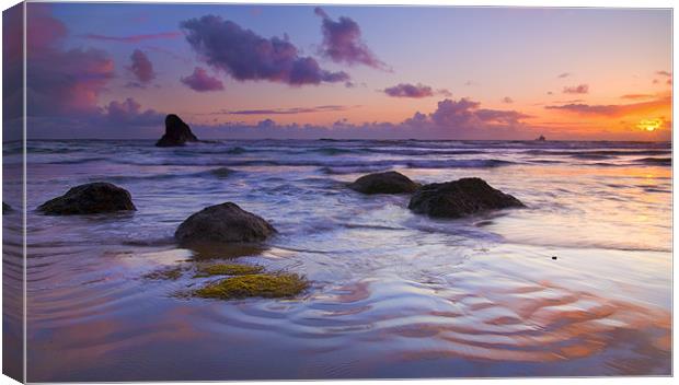 Sunset Ripples Canvas Print by Mike Dawson