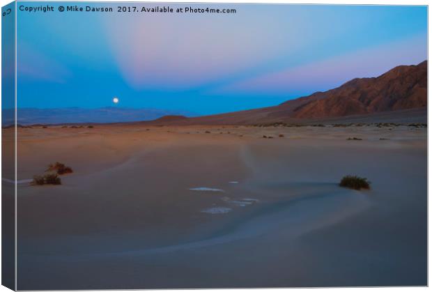 Death Valley Moonrise Canvas Print by Mike Dawson