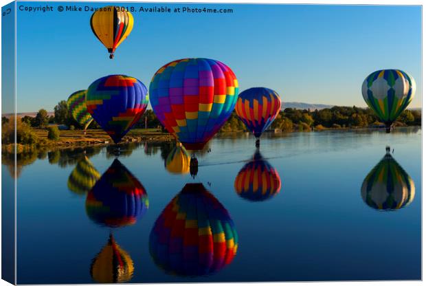 Reflections of Seven Canvas Print by Mike Dawson