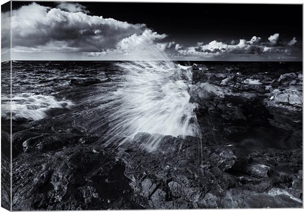 The Sea Erupts Canvas Print by Mike Dawson