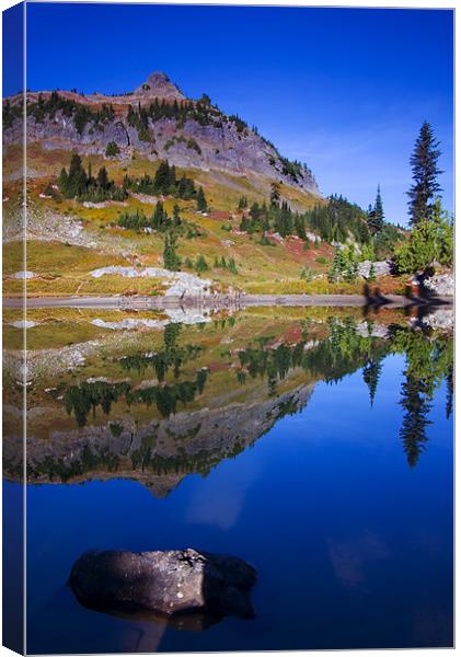 Reflections of Fall  Canvas Print by Mike Dawson