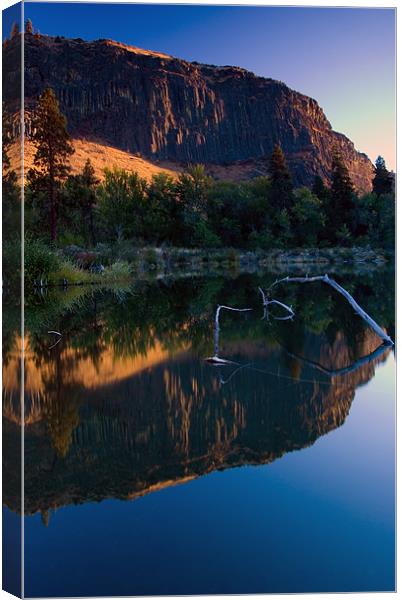 Columns and Reflections  Canvas Print by Mike Dawson