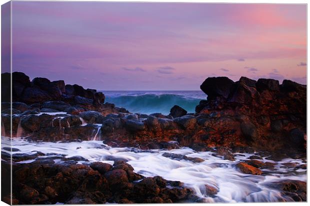 Incoming Wave Canvas Print by Mike Dawson